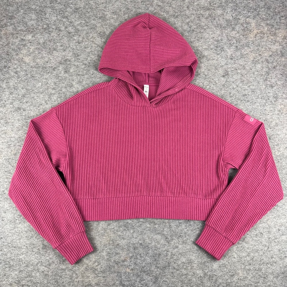 Alo Yoga Muse Hoodie Pullover Raspberry Pink Womesn XS